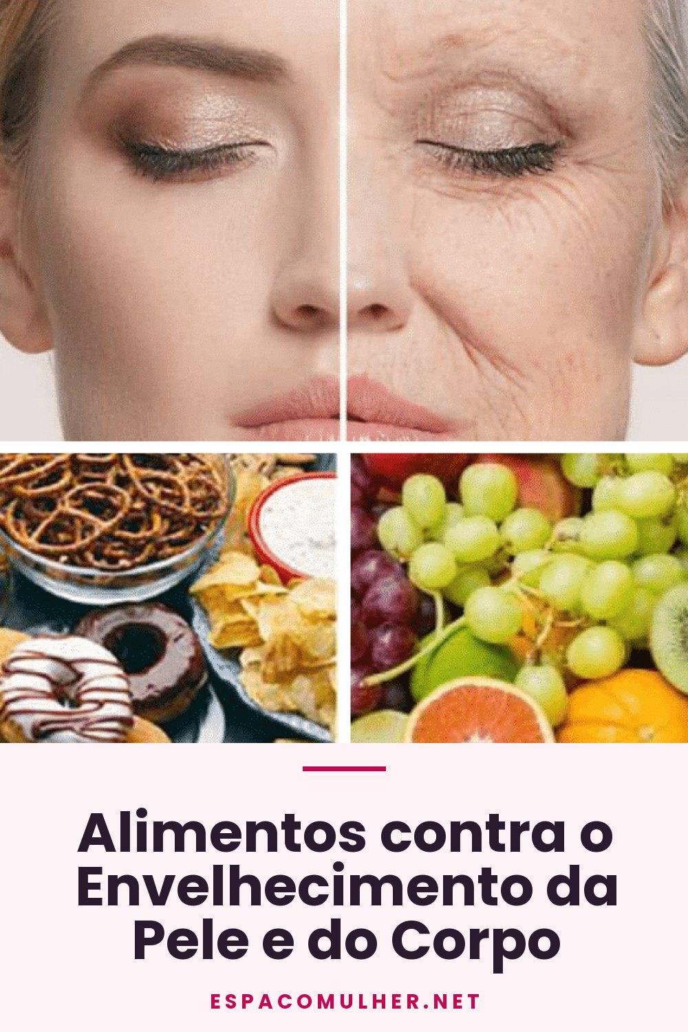 Alimentos contra o Envelhecimento da Pele e do Corpo