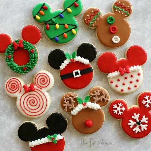 biscoitos natal decorados disney
