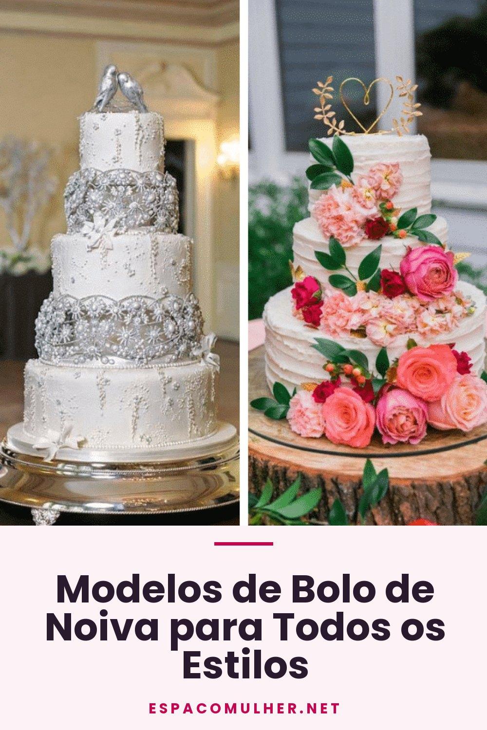 Modelos de Bolo de Noiva para Todos os Estilos