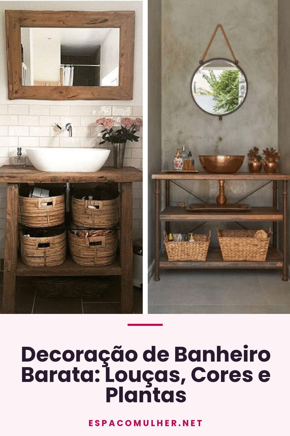 Decoração de Banheiro Barata: Louças, Cores e Plantas