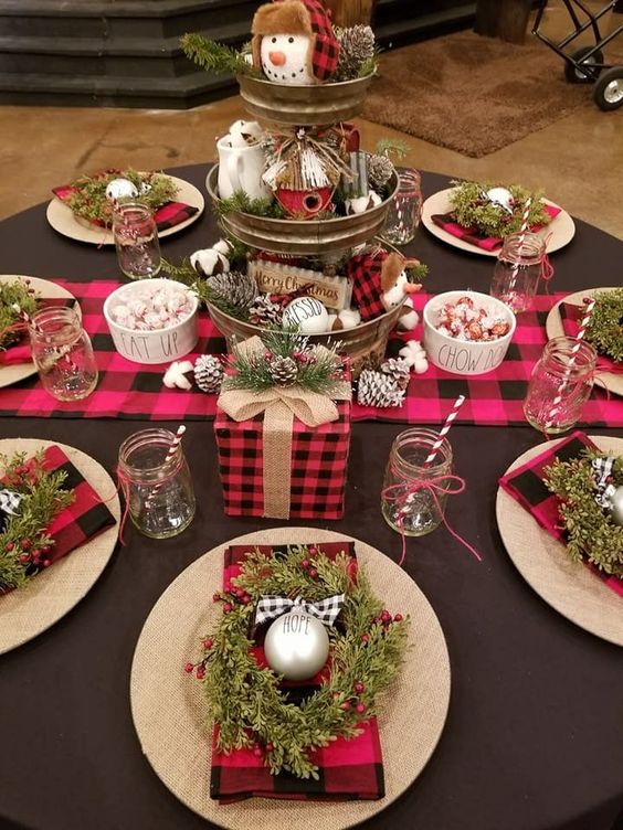 mesa natal decorada