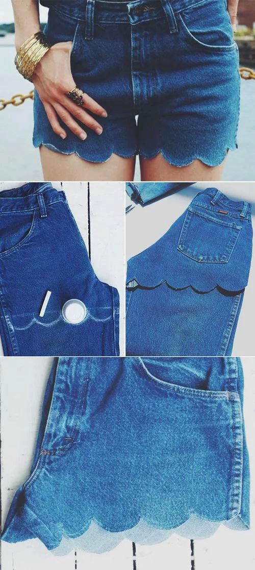 reciclar jeans velhos shorts