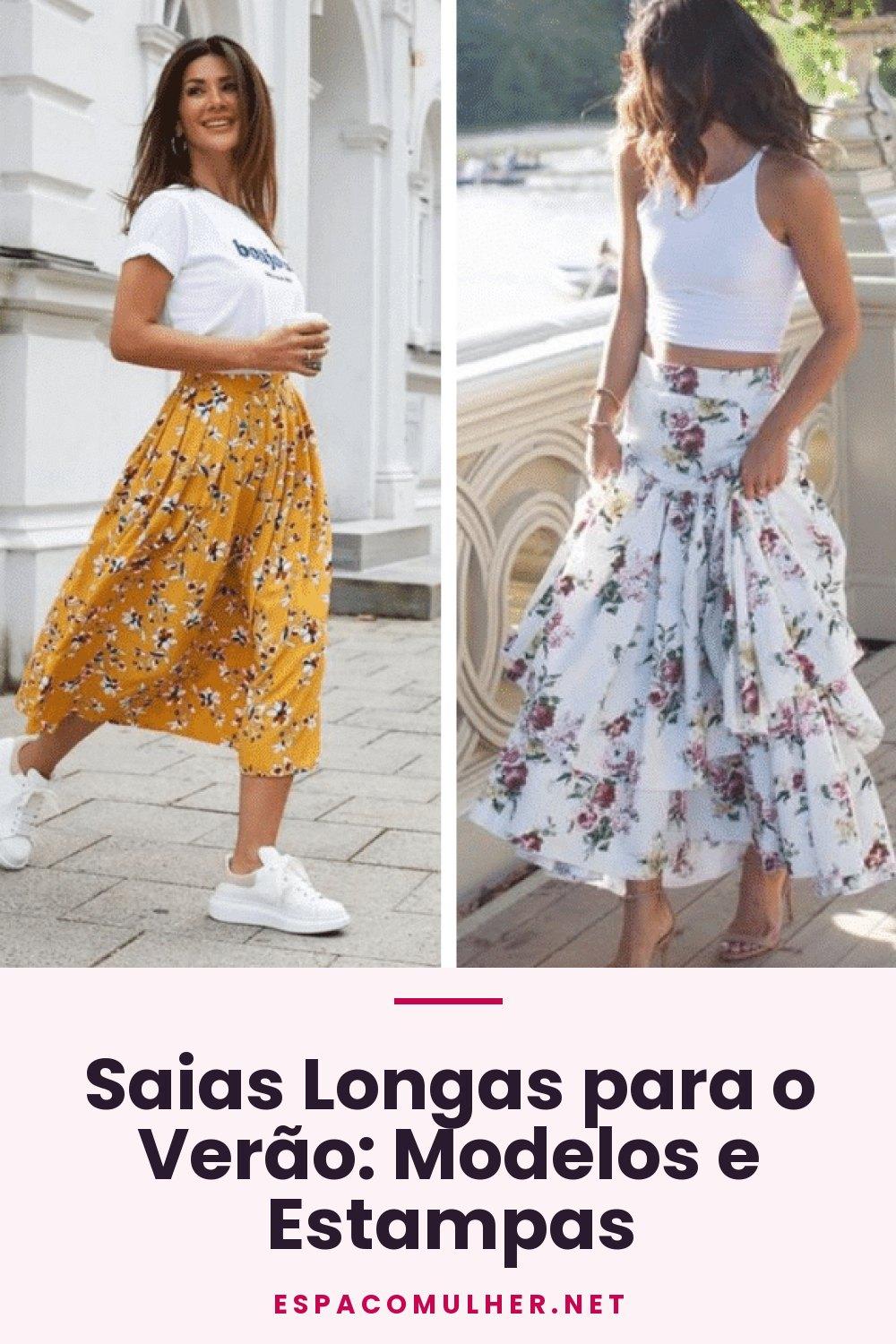 Saias Longas para o Verão: Modelos e Estampas