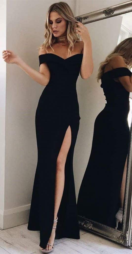 vestido festa preto
